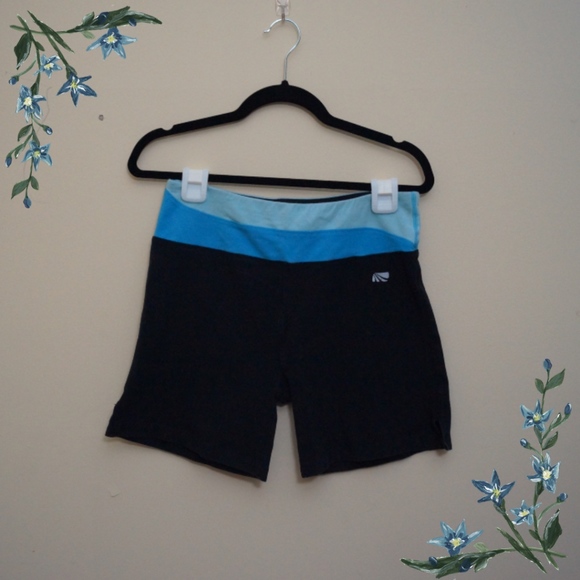Marika Pants - Marika Black Blue Athletic Running Workout Shorts
